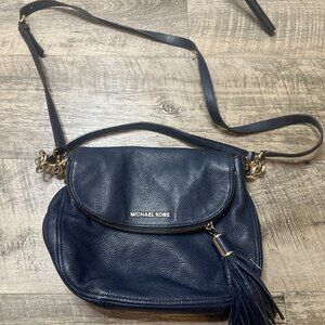 Navy Blue Michael Kors Shoulder/Crossbody Bag